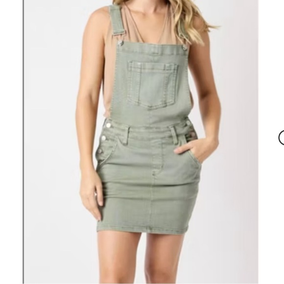 Womens Judy Blue Sage Overall Denim Jumper size large - Picture 5 of 7